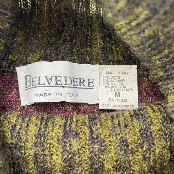 Belvedere Made In Italy Woman’s Turtleneck Sweater Sz M Wool Rabbit Mohair Blend - Picture 5 of 9
